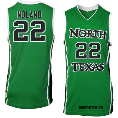 Men's CJ Noland North Texas Mean Green Replica Basketball Jersey - Green